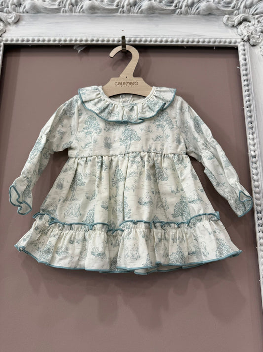 CALAMARO - abito stampato abbigliamento invernale 25/26 b - GIRL