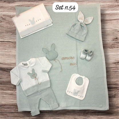 MARLU' - lenzuola sotto-sopra-federa (set n.54 e 59) corredino est 25 - UNISEX