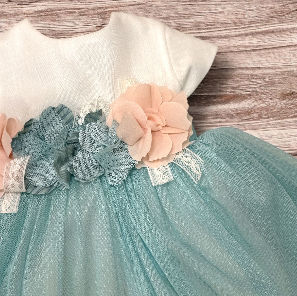 MARLU' - abito tulle e fiori cerimonia abbigliamento est 25 - GIRL