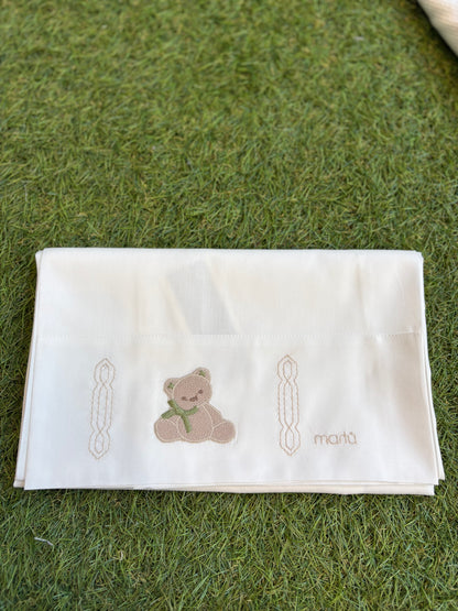 MARLÙ- set lenzuolino vaniglia/ tortora/ muschio ( set n 54) invernale