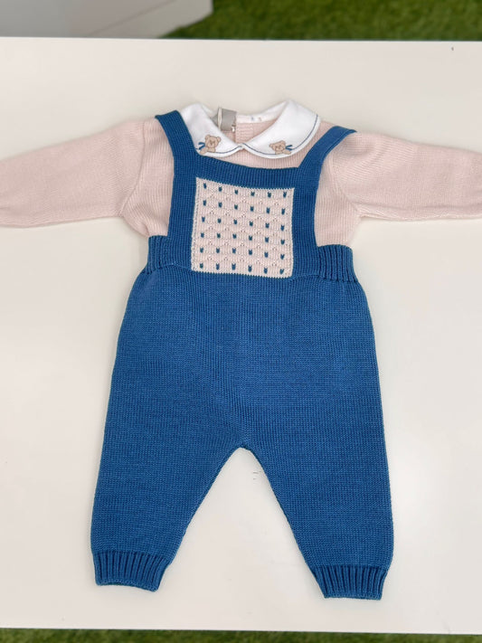 MARLU' - salopette 2 pz lana 100% (set n. 50) corredino invernale 25/26 - BOY