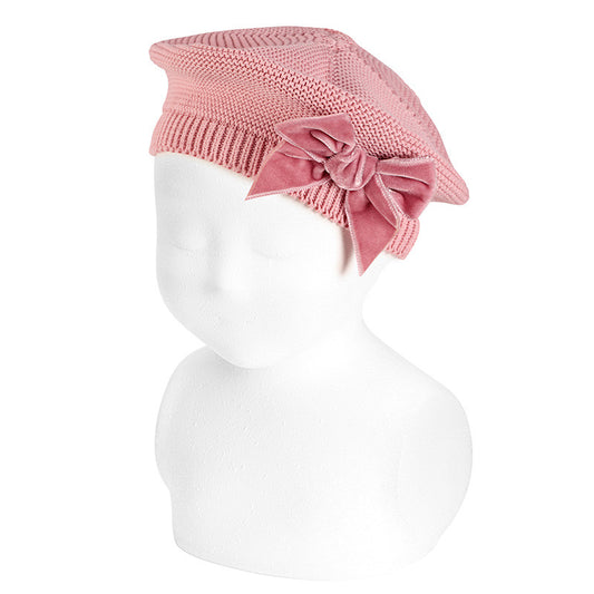 CONDOR - basco fiocco velluto rosa