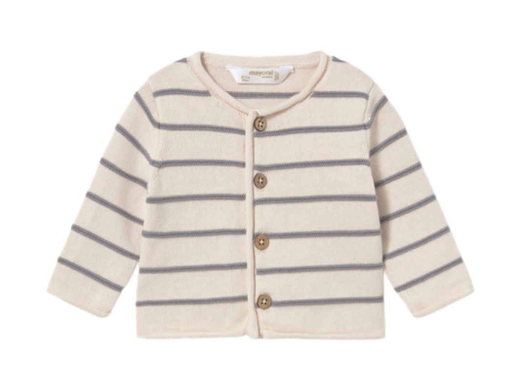 MAYORAL-completo salopette tricot grigio/beige-invernale