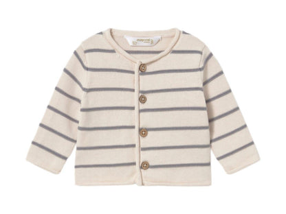 MAYORAL-completo salopette tricot grigio/beige-invernale