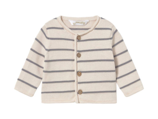 MAYORAL-completo salopette tricot grigio/beige-invernale