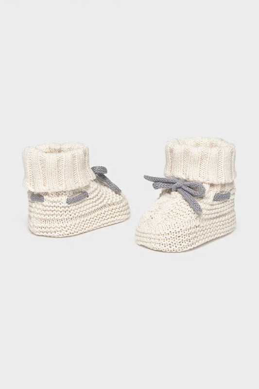 MAYORAL-scarpine tricot panna/grigio-invernale
