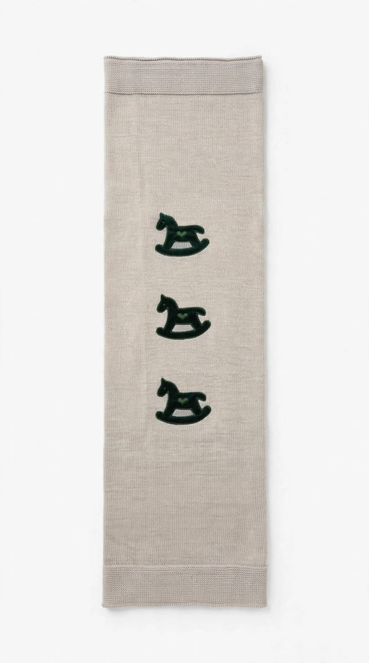 BABY LORD - coperta cavalluccio lana 100% corda/verdone - invernale