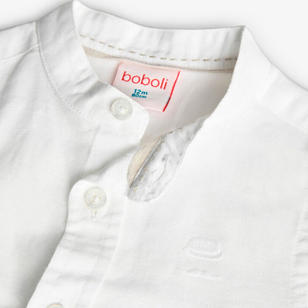 BOBOLI - camicia coreana in lino abbigliamento est 25 j - BOY
