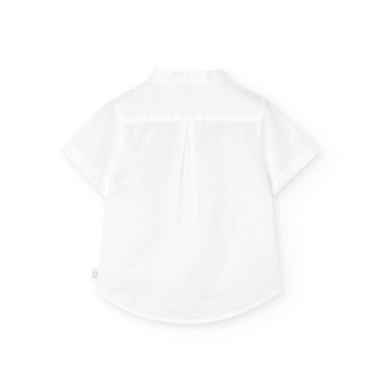 BOBOLI - camicia coreana manica corta in lino abbigliamento est 25 j - BOY