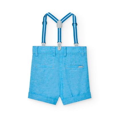 BOBOLI - bermuda con bretelle in lino abbigliamento est 25 j - BOY