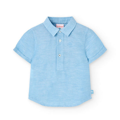 BOBOLI - camicia manica corta in lino abbigliamento est 25 j - BOY