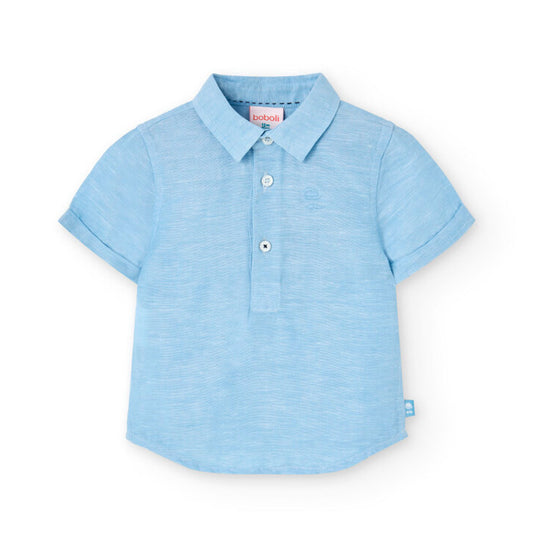 BOBOLI - camicia manica corta in lino abbigliamento est 25 j - BOY