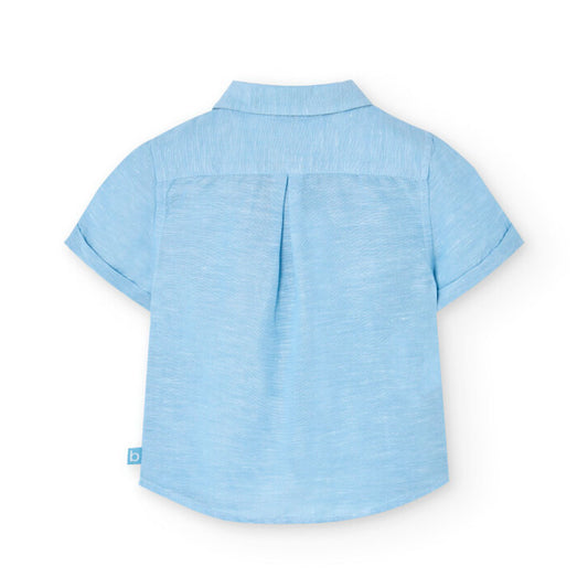 BOBOLI - camicia manica corta in lino abbigliamento est 25 j - BOY