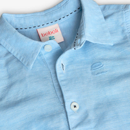 BOBOLI - camicia manica corta in lino abbigliamento est 25 j - BOY