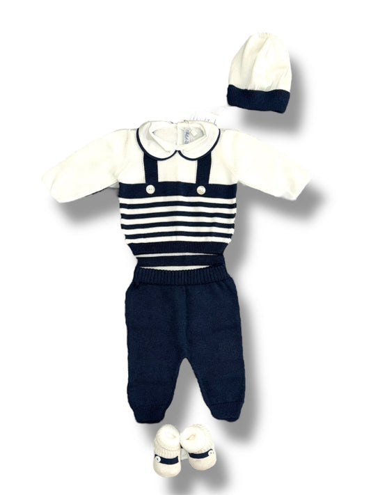 BEBE' DI ALMY - COMPLETO 2 PZ+ CUFFIETTA + SCARPINE CORREDINO ESTIVO