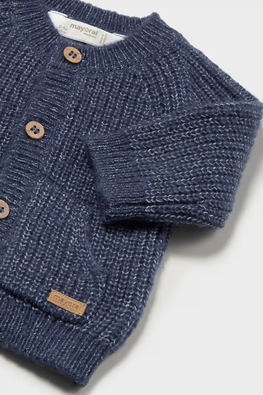 MAYORAL-cardigan tricot blu-invernale