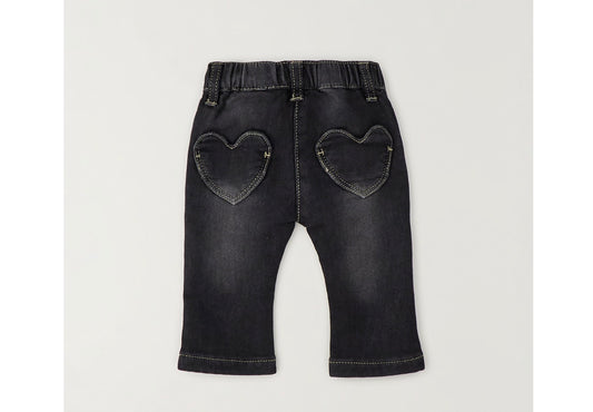 MINIBANDA - pantalone denim lungo nero - invernale