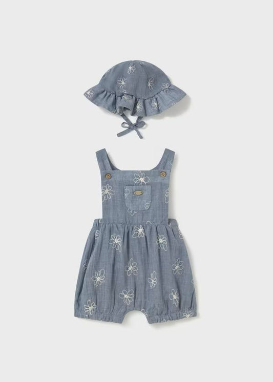MAYORAL - salopette jeans + cappello abbigliamento est 25 b - GIRL