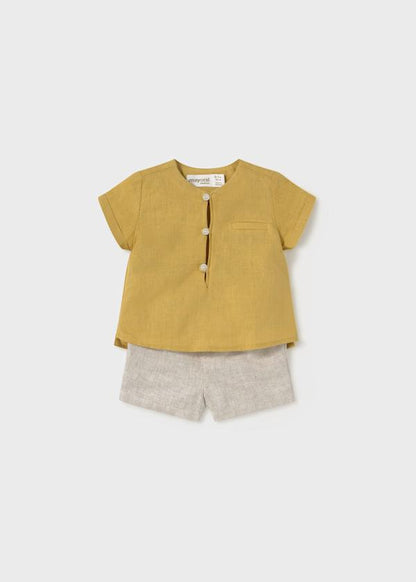 MAYORAL - completo corto 2 pz in lino abbigliamento est 25 b - BOY