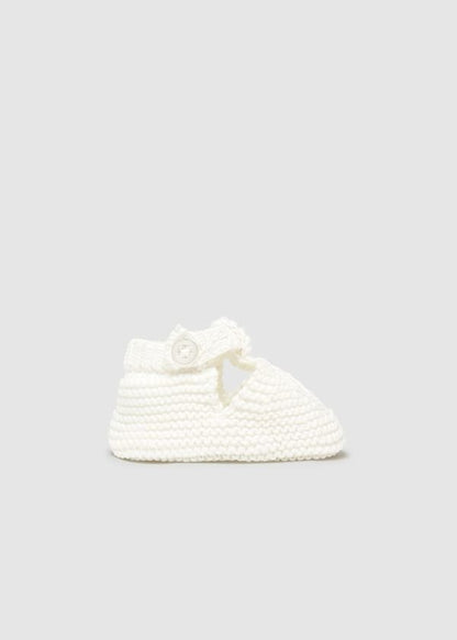 MAYORAL - scarpine tricot bianche accessori corredino - GIRL