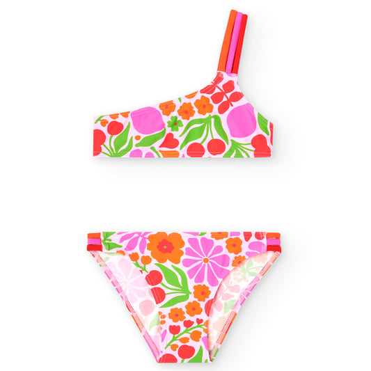 BOBOLI - costume 2 pz monospalla summer - GIRL