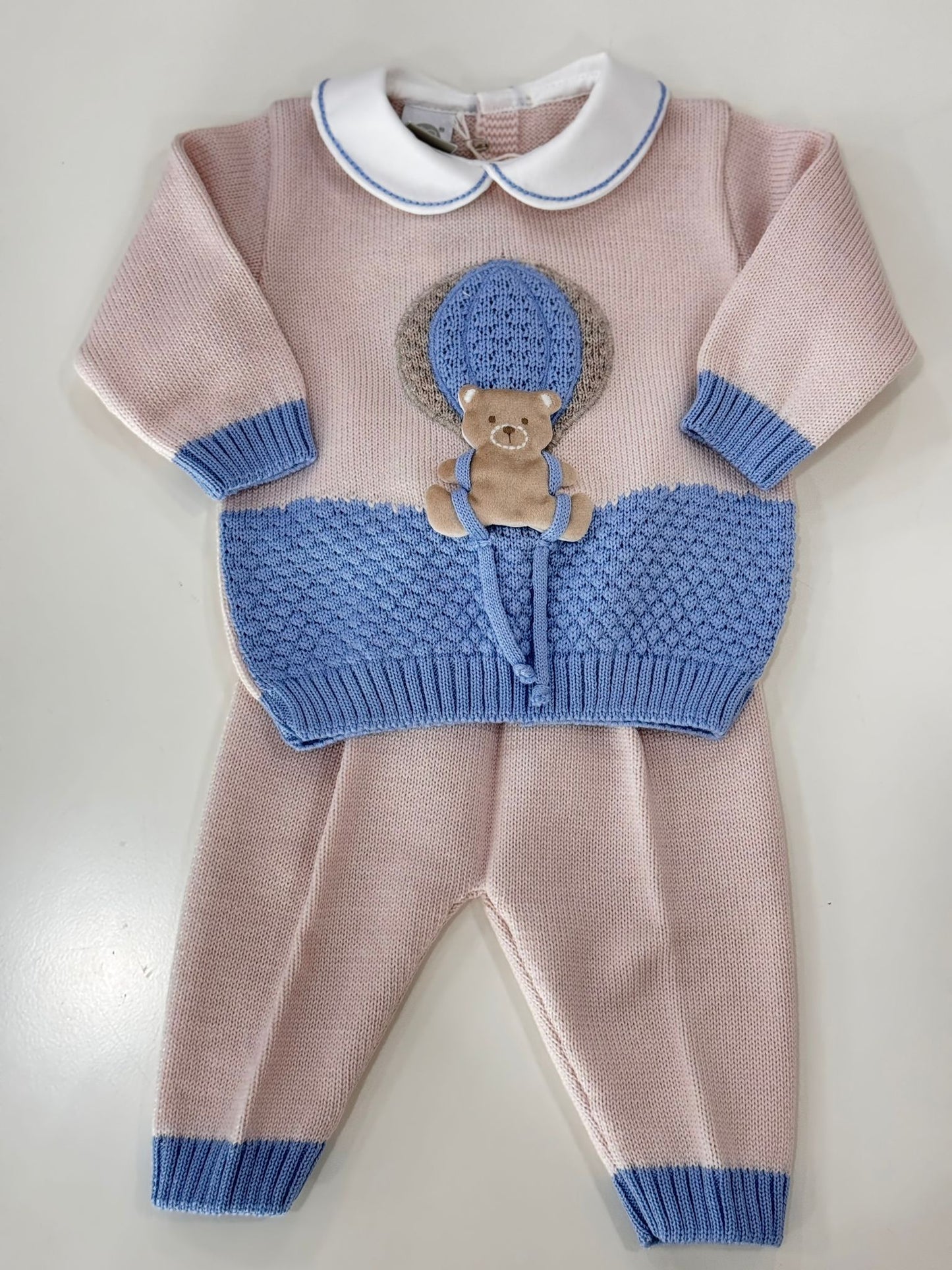 MARLU' - completo 2 pz mongolfiera 100% lana (set. 57) corredino invernale 25/26 - BOY
