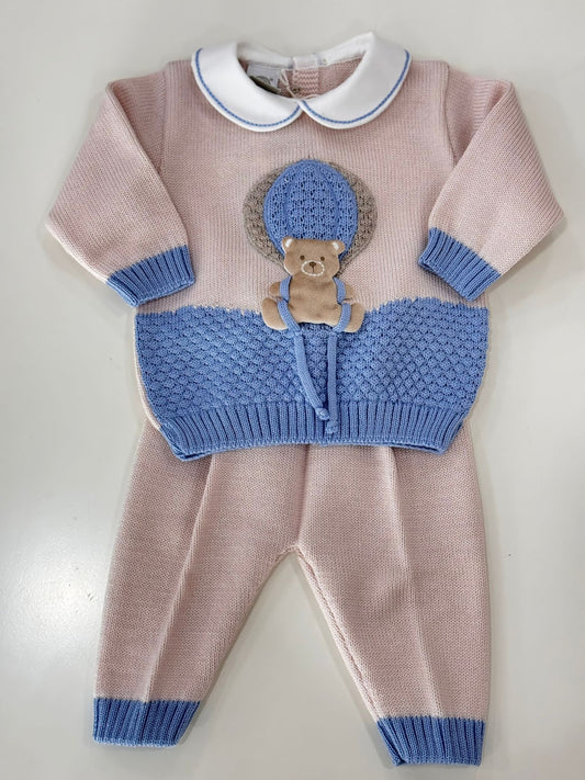 MARLU' - completo 2 pz mongolfiera 100% lana (set. 57) corredino invernale 25/26 - BOY