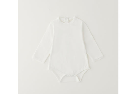 MINIBANDA - maglia body m/l bianco - invernale