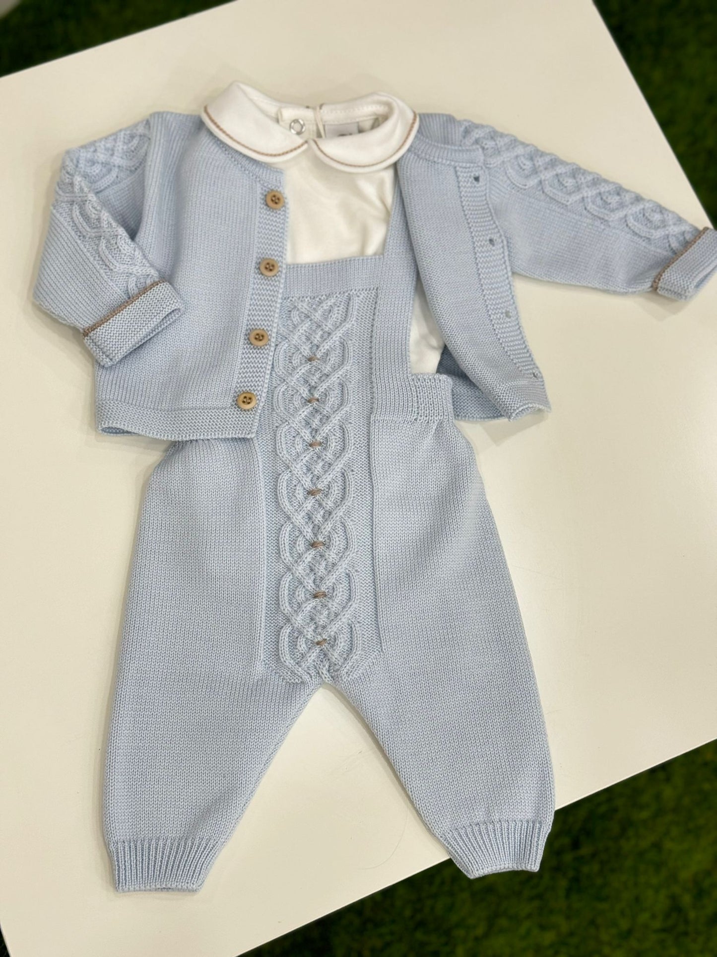 MARLU' - salopette 3 pz lana 100% (set n. 53) corredino invernale 25/26 - BOY