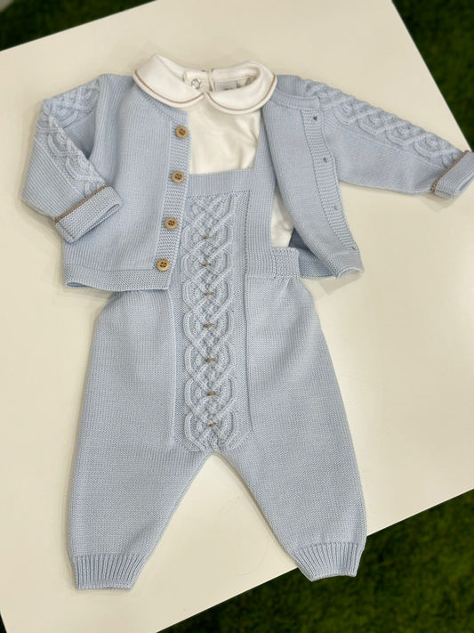 MARLU' - salopette 3 pz lana 100% (set n. 53) corredino invernale 25/26 - BOY