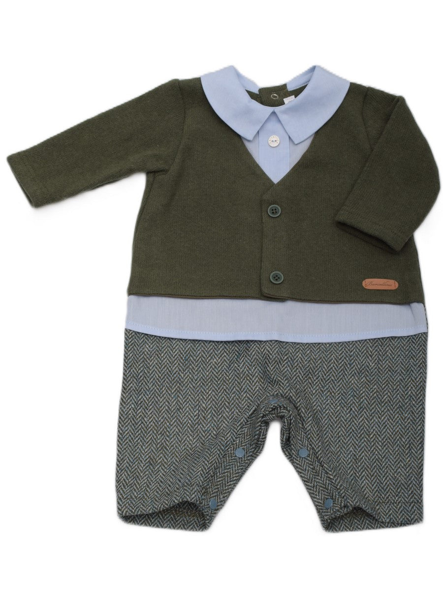 BARCELLINO - tutina azzurro/verde - invernale