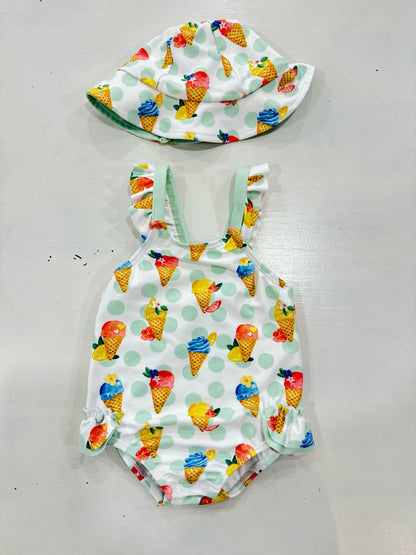 MAYORAL - costume intero + cappello gelati summer - GIRL