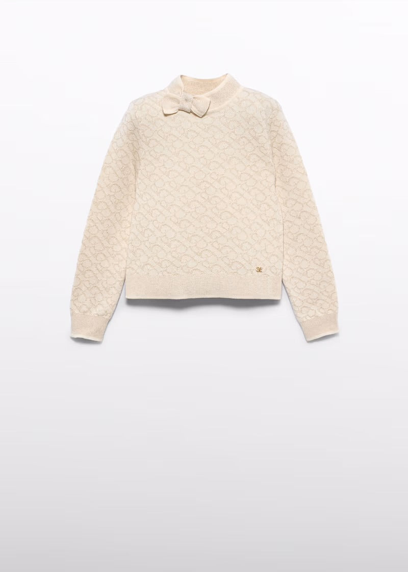ABEL & LULA - maglione in lurex oro - invernale