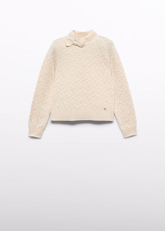 ABEL & LULA - maglione in lurex oro - invernale
