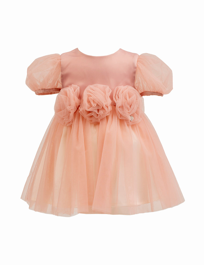 ALICE PI - vestito rose tulle abbigliamento est 25 b - GIRL