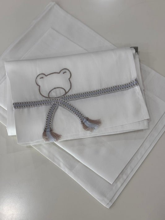 MARLU' - set lenzuola sotto-sopra-federa (set. 53) corredino invernale 25/26 - BOY