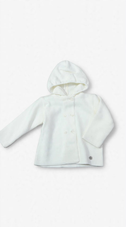GRANLEI-cappottino in maglia panna-invernale