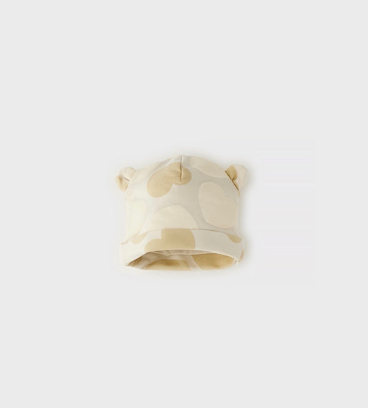 MINIBANDA - cappellino neonata beige - invernale