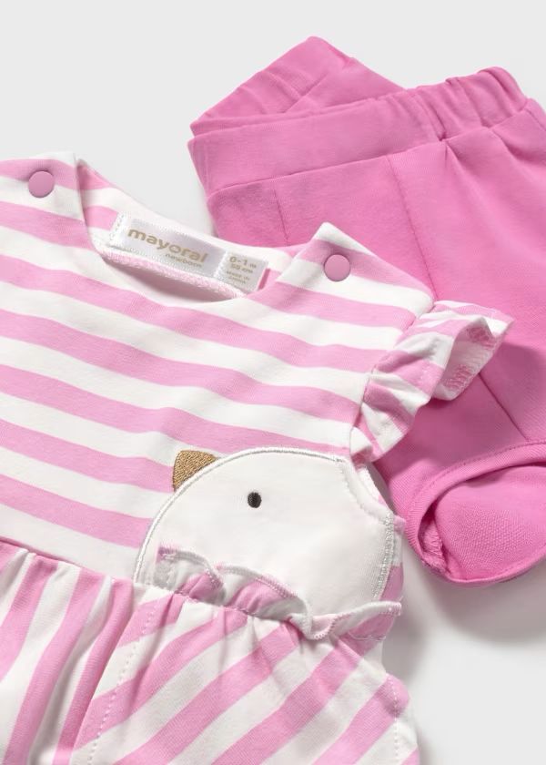 MAYORAL - completo 2 pz jersey righe abbigliamento est 25 b - GIRL