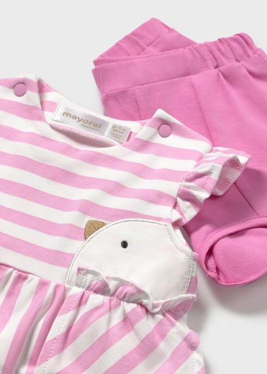 MAYORAL - completo 2 pz jersey righe abbigliamento est 25 b - GIRL