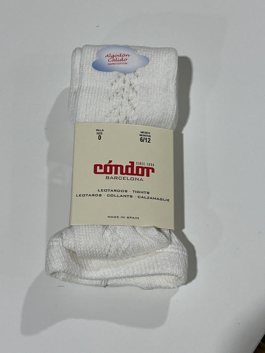 CONDOR- calzamaglia traforata panna- invernale
