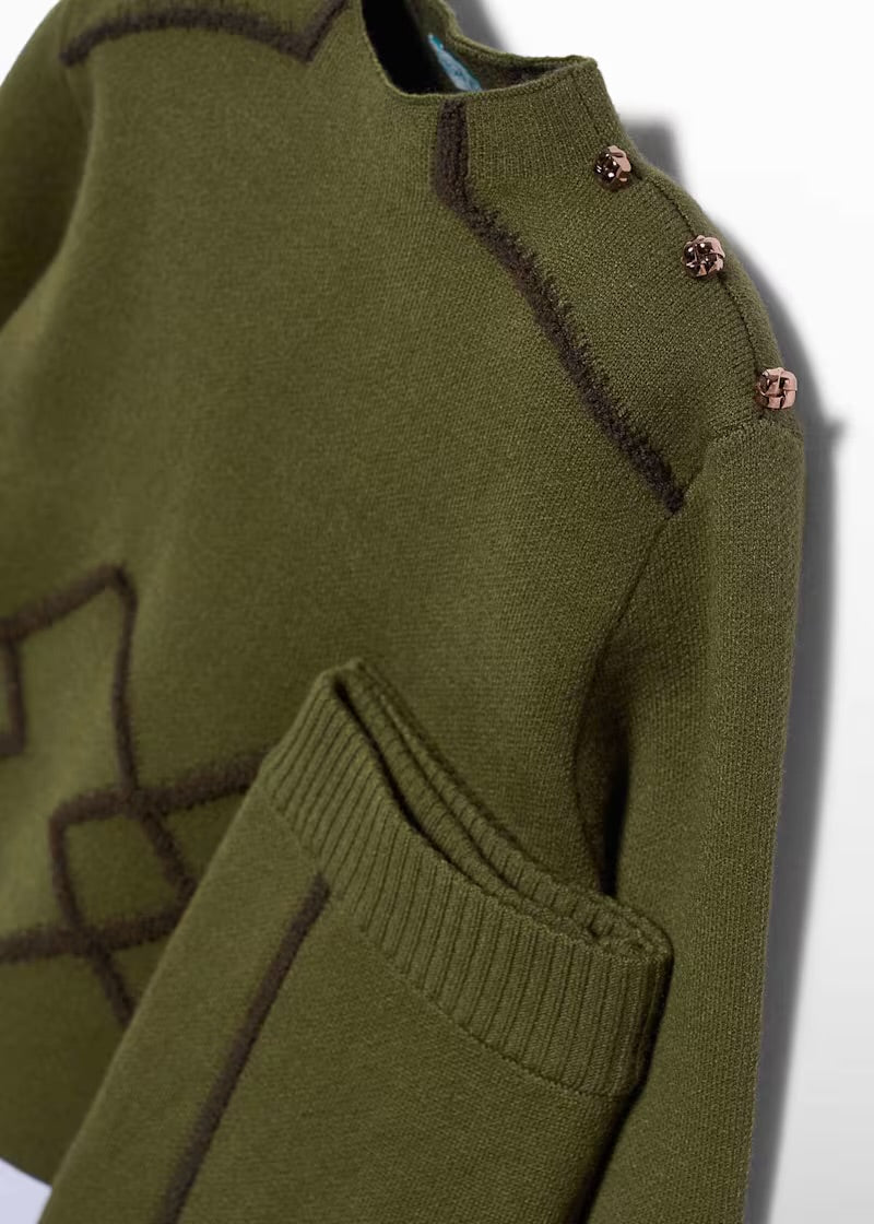 ABEL & LULA - completo pantalone maglia verde - invernale