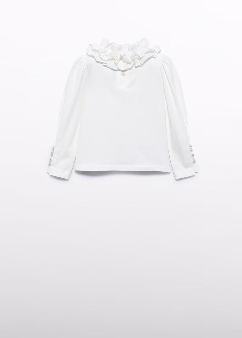 ABEL & LULA - t-shirt rouge e perle bianco - invernale