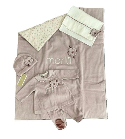 MARLU' - completino ciniglia  2 pezzi corredino inv - GIRL