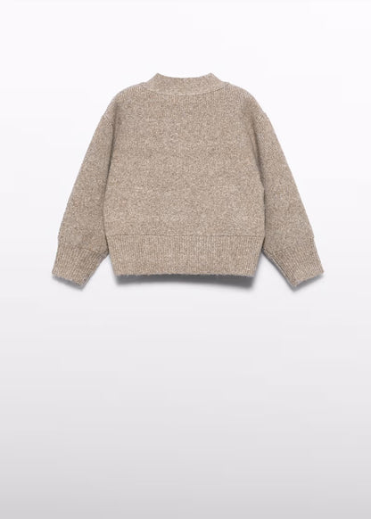ABEL & LULA -  cardigan oversize tortora - invernale