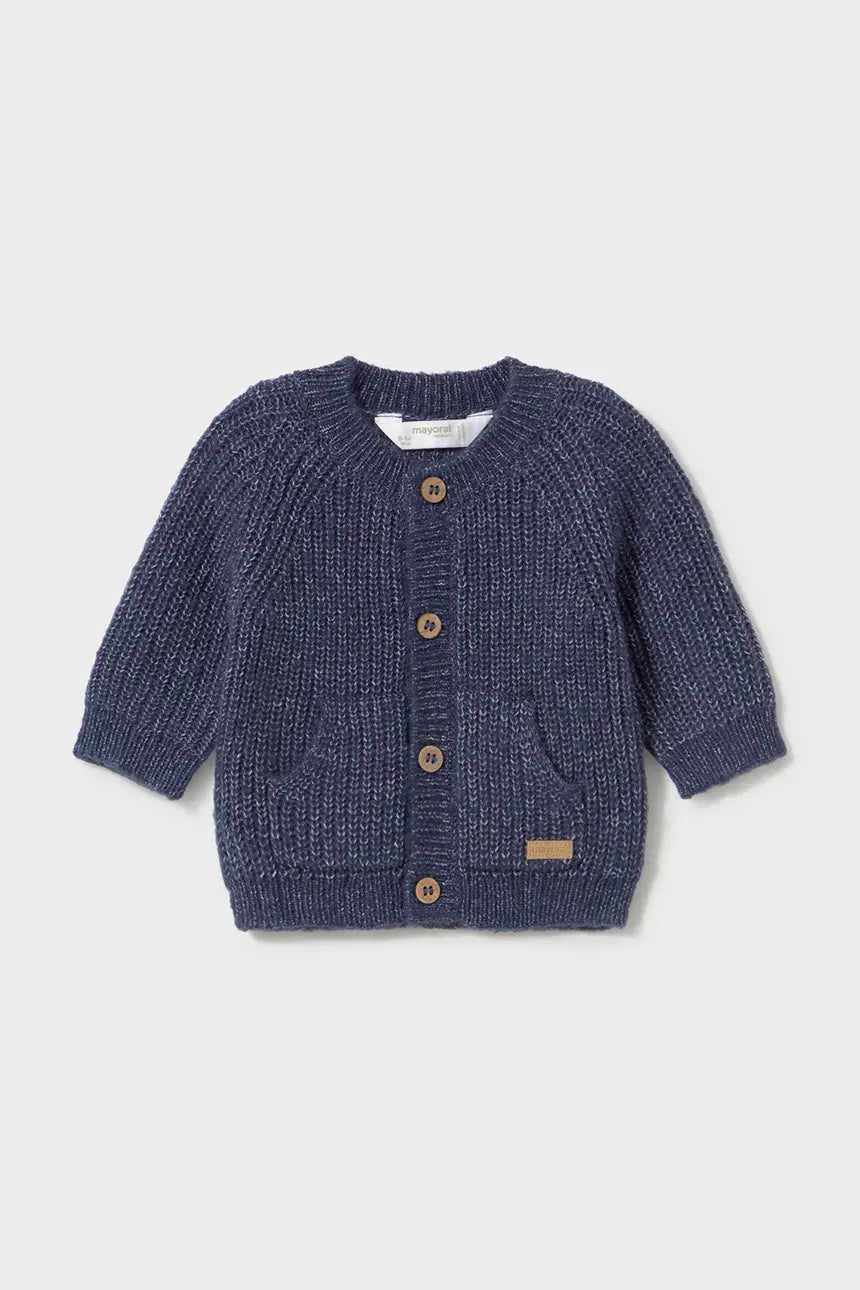 MAYORAL-cardigan tricot blu-invernale