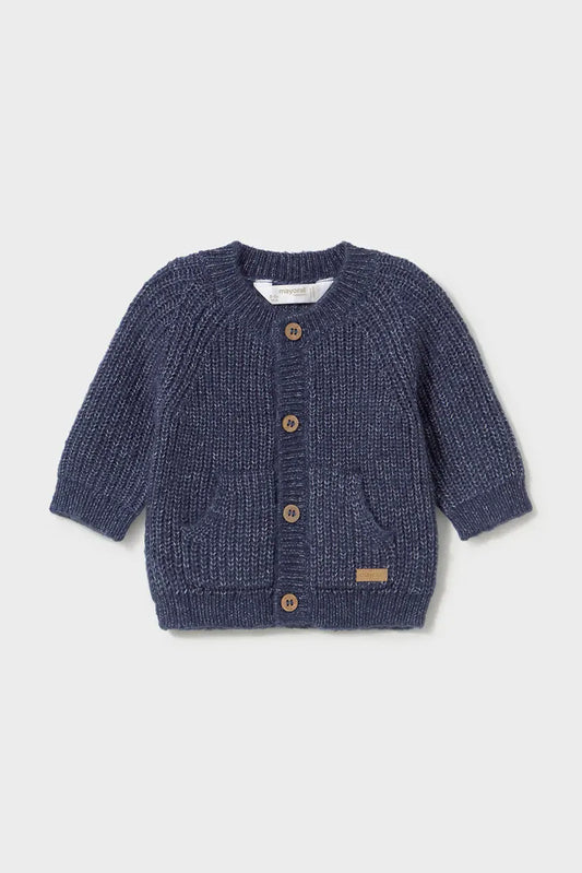 MAYORAL-cardigan tricot blu-invernale