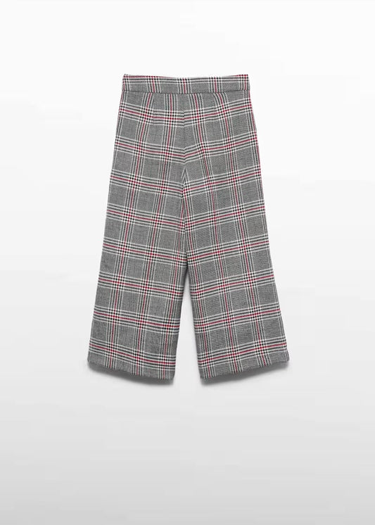 ABEL & LULA - pantalone lungo quadri grigio - invernale
