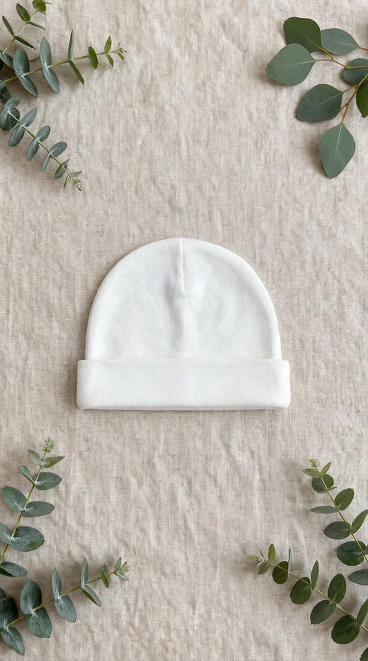 PAPPA E LATTE - cappellino interlock bianco  - invernale