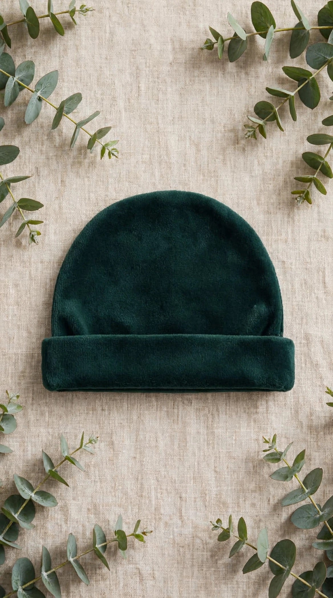PAPPA E LATTE - cappellino ciniglia verde petrolio - invernale